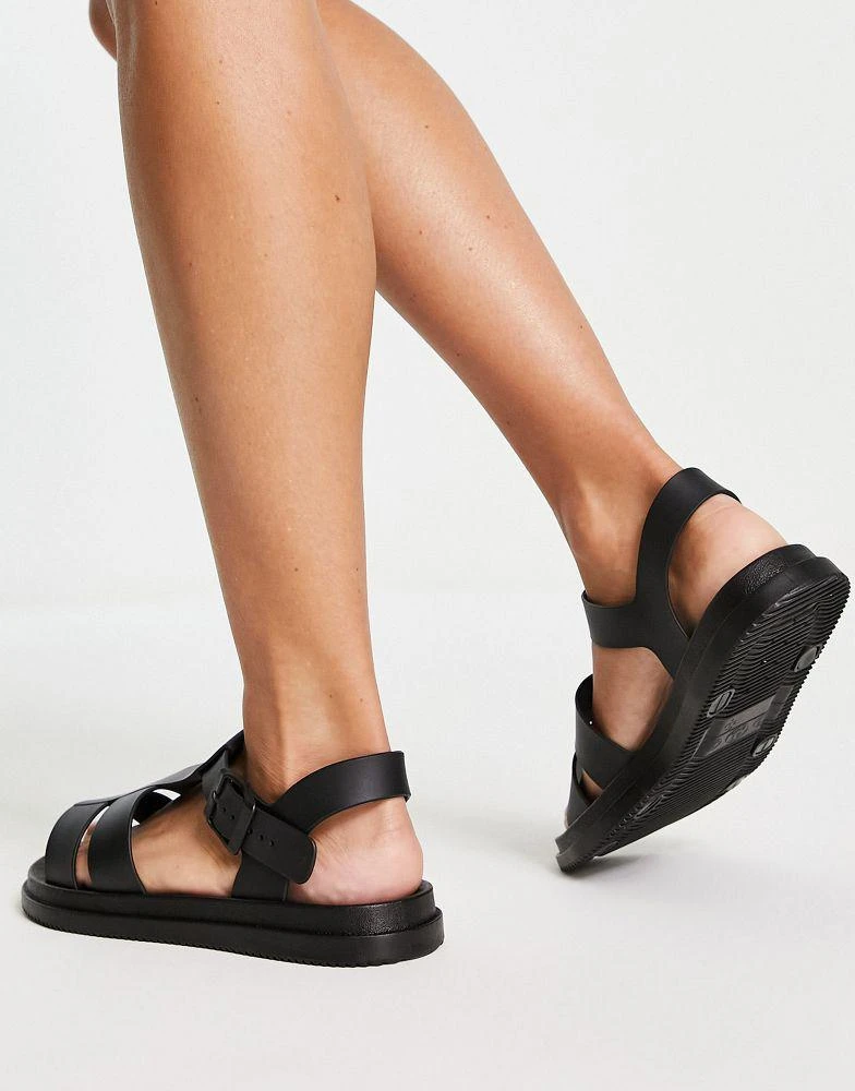 Hugo Boss London Rebel chunky jelly sandals in black 2
