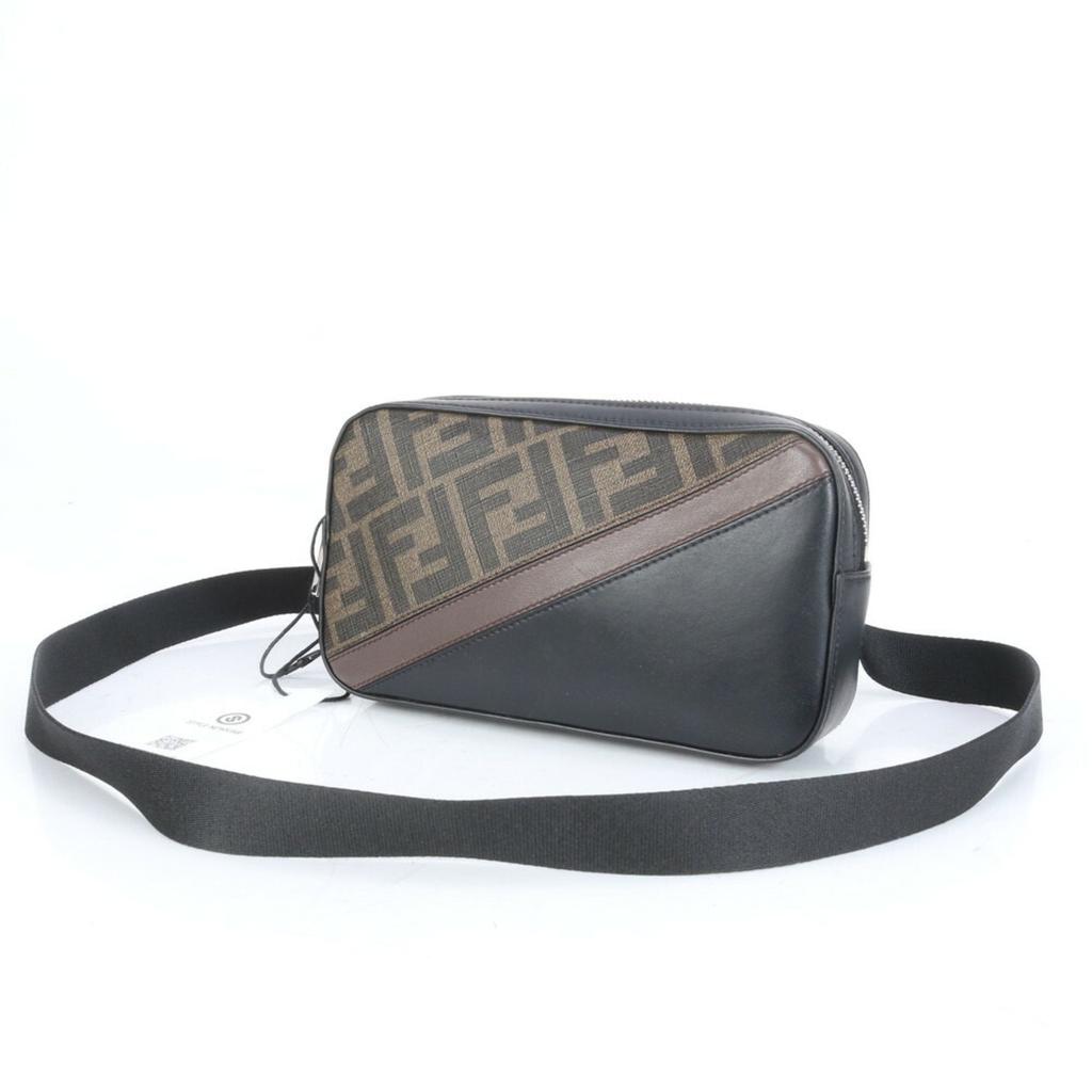 Fendi Leather Coated Canvas Shoulder Bag (Pre-Owned)
