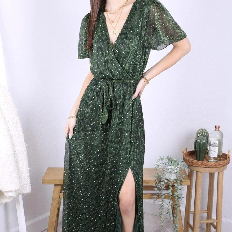 Anna-Kaci Sheer Detail Polka Dot Dress 1