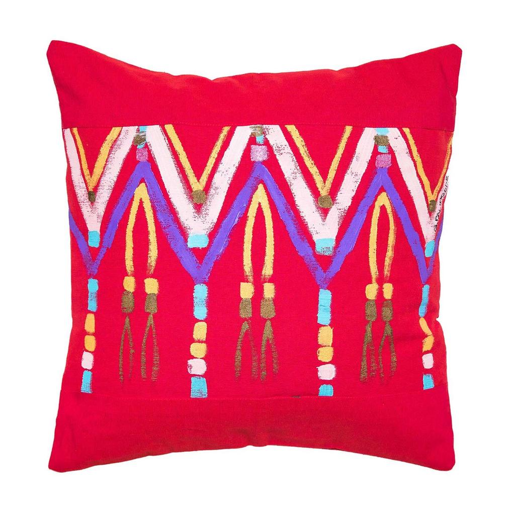 Le Botteghe Su Gologone Acrylic Hand Painted Outdoor Cushion 60x60 cm