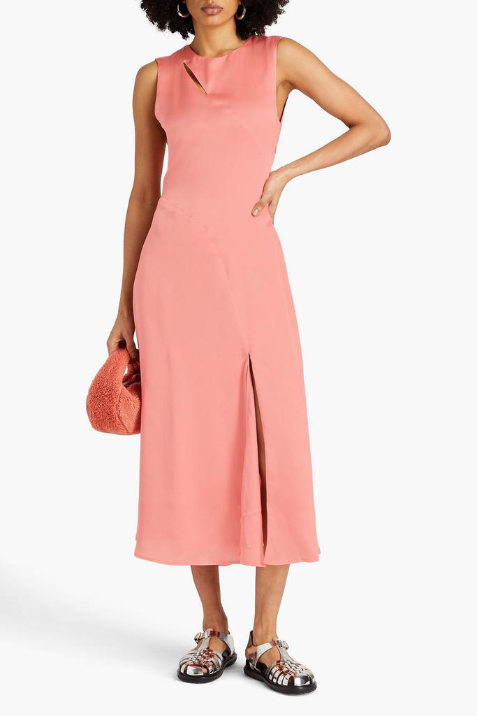 HOLZWEILER Cutout silk-satin midi dress