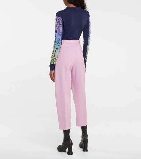 Stella McCartney High-rise tapered wool pants 3
