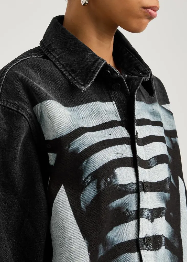 Jean Paul Gaultier Body Mariniére printed denim shirt 5