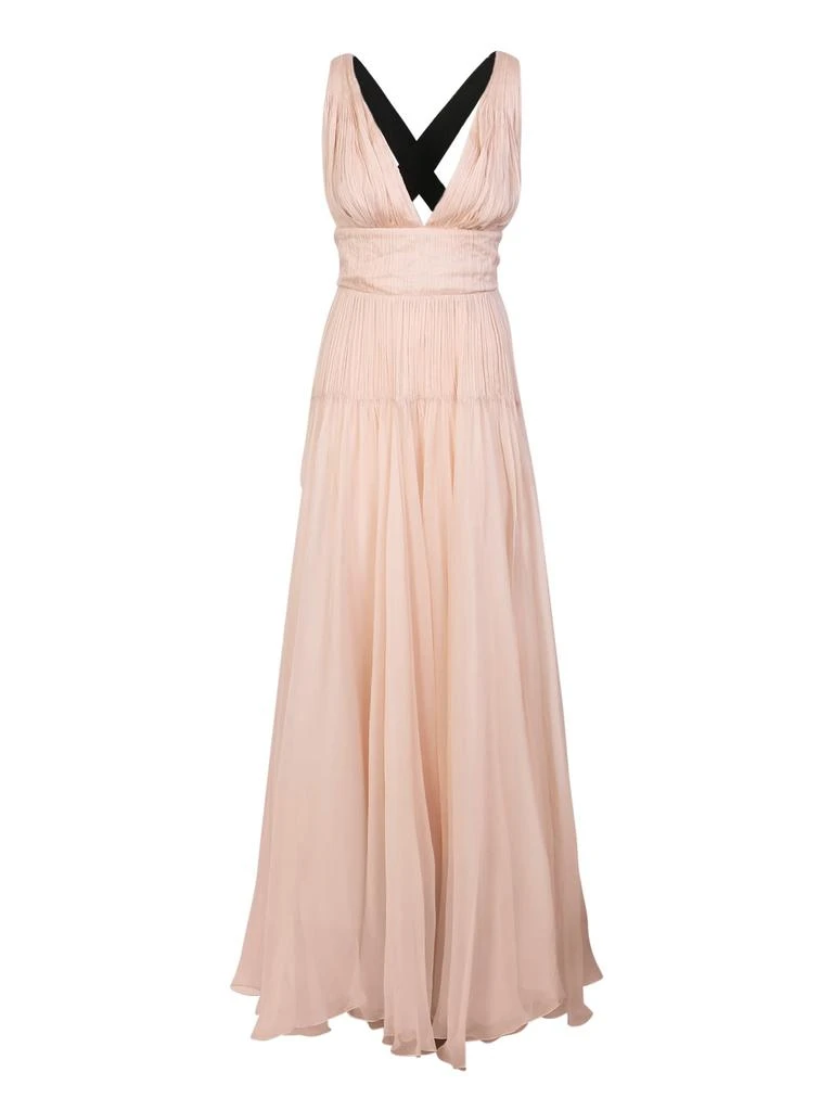 strapless open back dress Orange Floral Dress - Backless Mini Dress main image 0