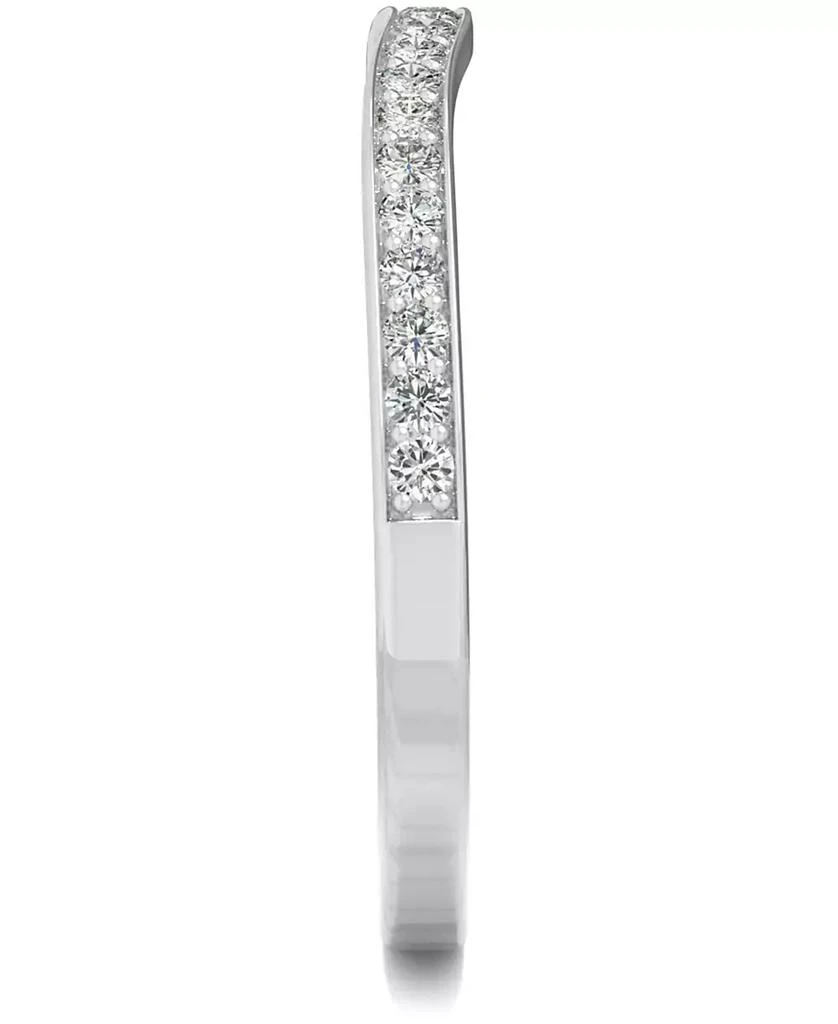 Charles & Colvard Moissanite V-Shape Wedding Band (1/5 ct. t.w. DEW) in 14k White Gold 5