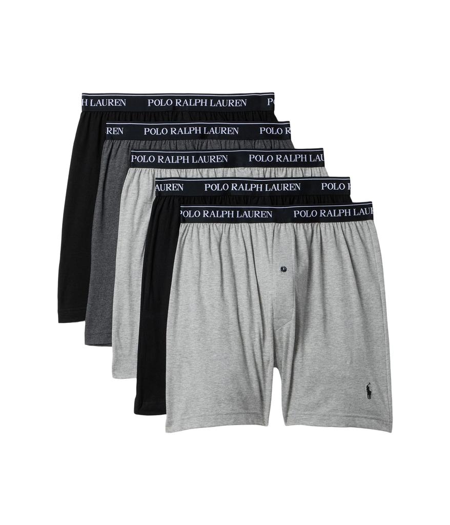 Ralph Lauren 5 Pack Classic Fit Cotton Knit Boxers