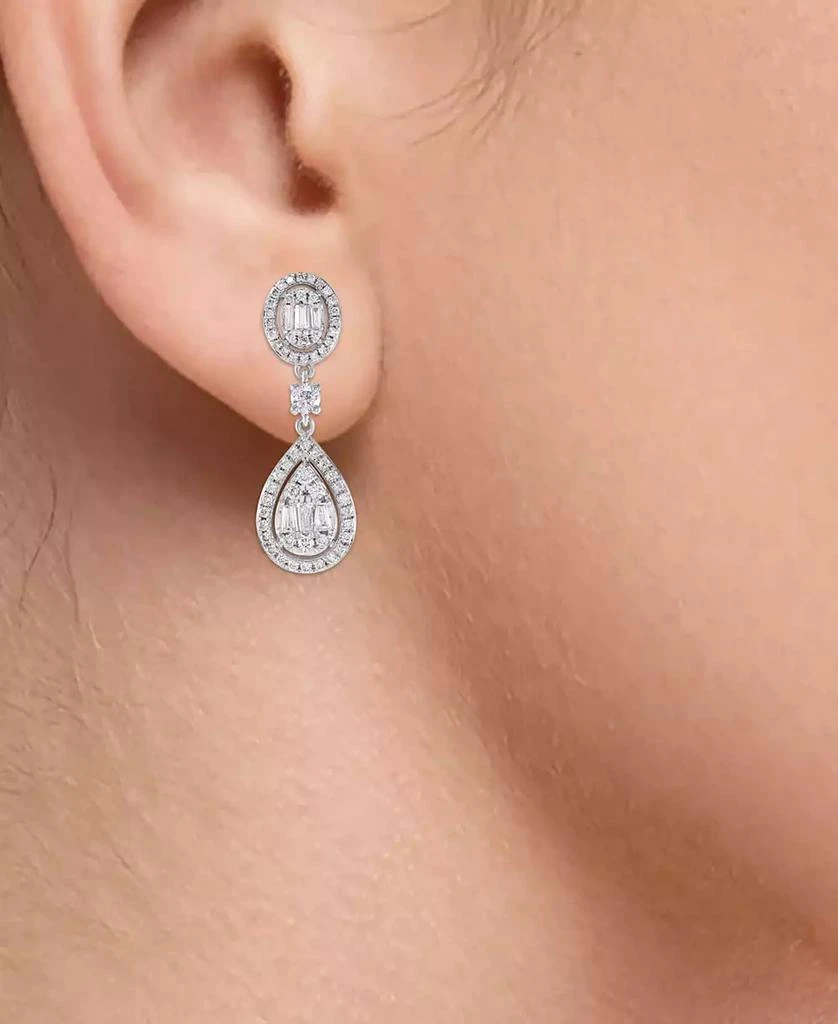 Macy's Diamond Drop Earrings (1-1/2 ct. t.w.) in 14k White Gold 2