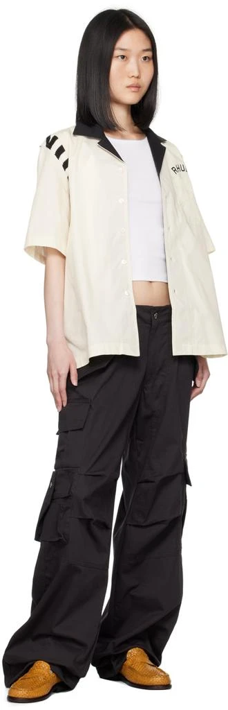 Rhude Off-White & Black Chamonix Alpine Shirt 4