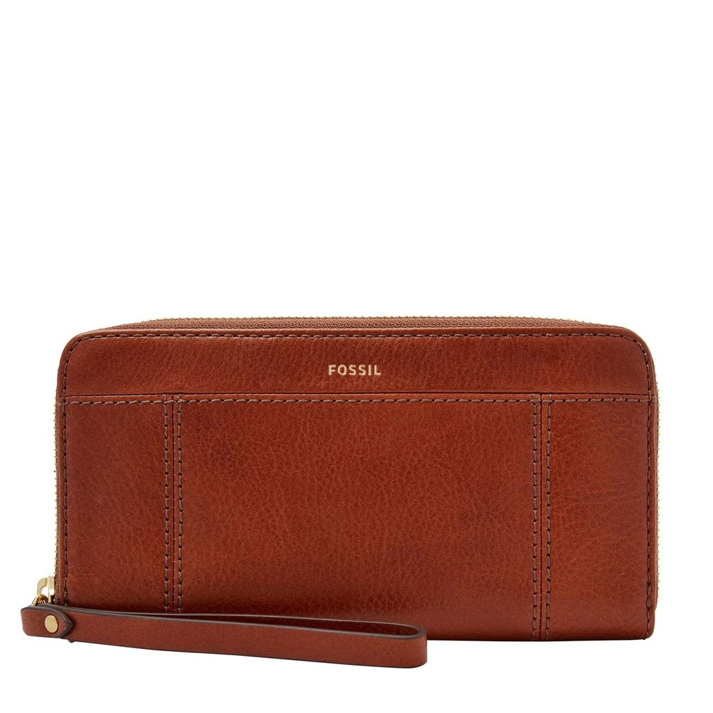 Fossil Women's Jori RFID Leather Zip Clutch 1
