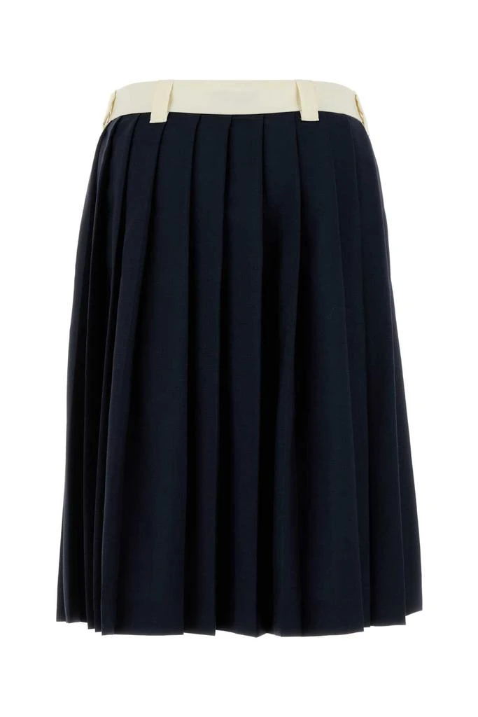 Miu Miu Dark Blue Mohair Blend Skirt 2