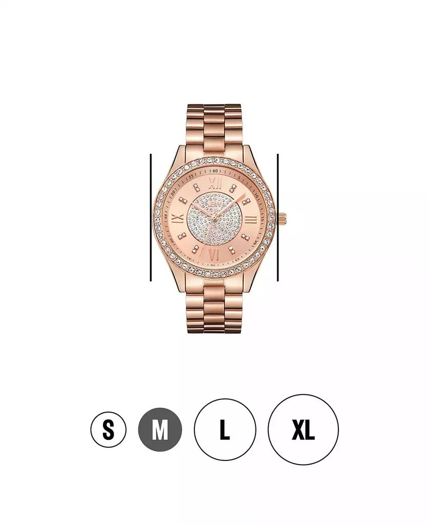 Jbw Women's Mondrian Diamond (1/6 ct.t.w.) 18K Rose Gold Plated Stainless Steel Watch 3
