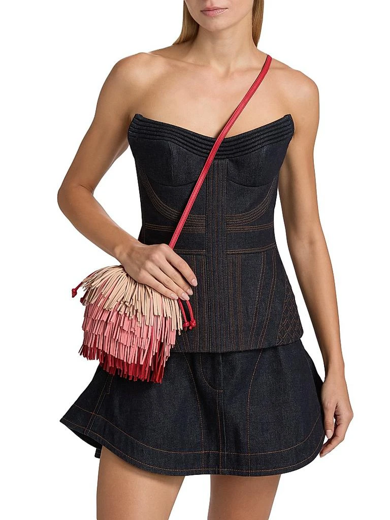 Zimmermann Stretch Denim Strapless Corset Top 3