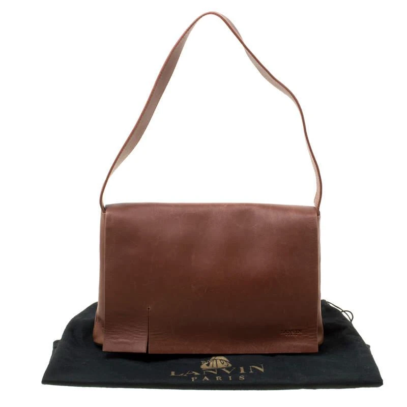Lanvin Lanvin Brown Leather Shoulder Bag 10