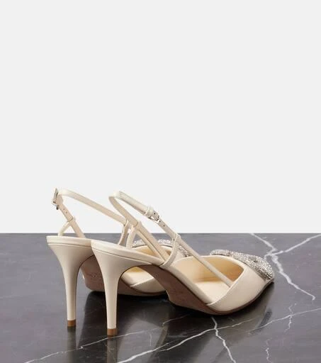 Valentino VLogo Signature leather slingback pumps 2