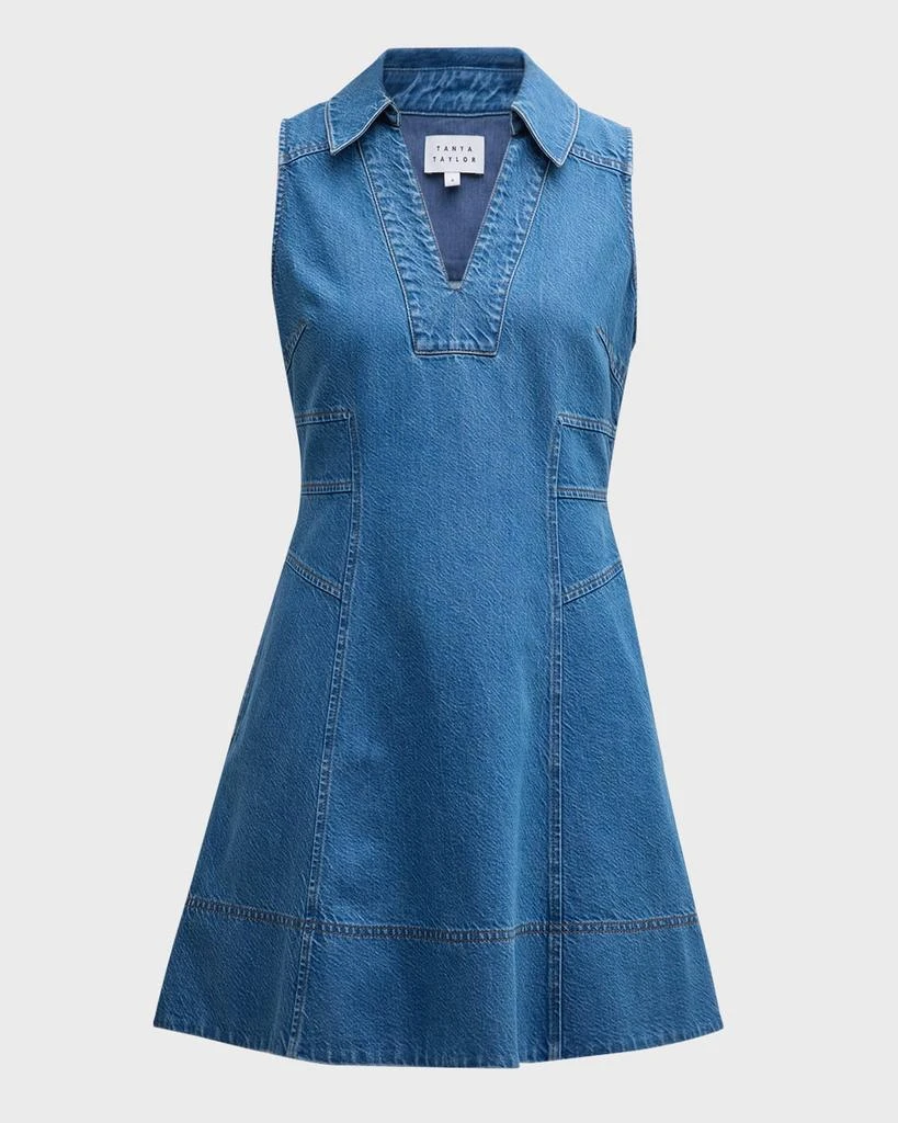 white christmas dresses Glenda Denim Dress in Dark Indigo 00