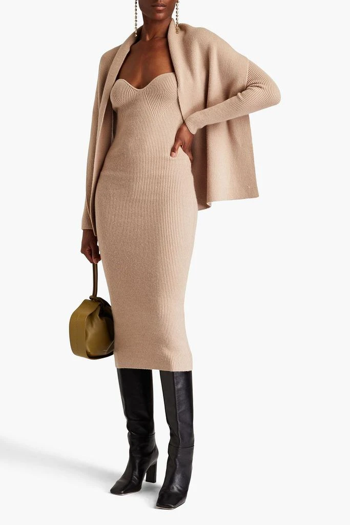 Arch4 Coco ribbed cashmere midi dress 2