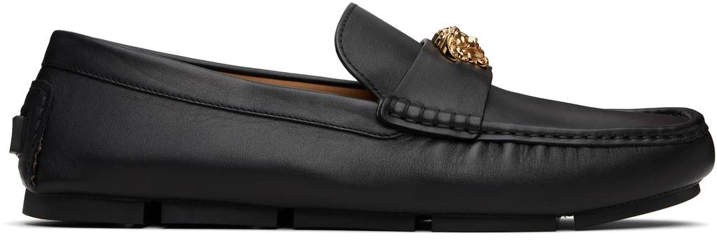 Versace Black 
La Medusa
 Driver Loafers 1
