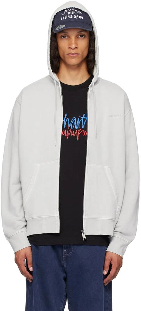 Carhartt WIP Gray Duster Script Hoodie 1