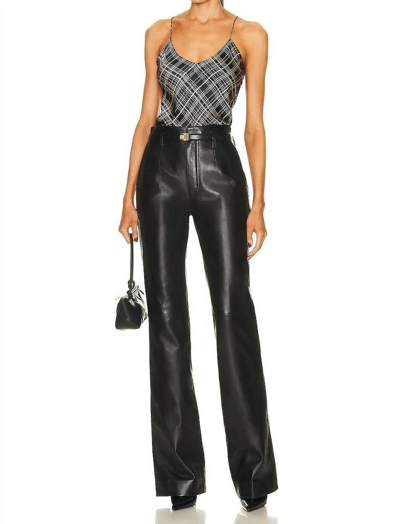 Nili Lotan Isabella Cami Top In Black Plaid 4