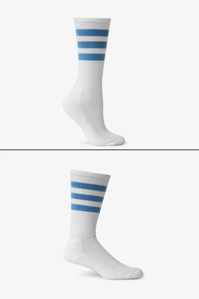 Los Angeles Apparel CALFSOCK - Unisex 3-Stripe Calf Sock 10