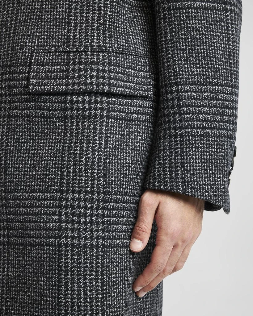 Brioni Men's Wool-Cashmere Plaid Topcoat 8