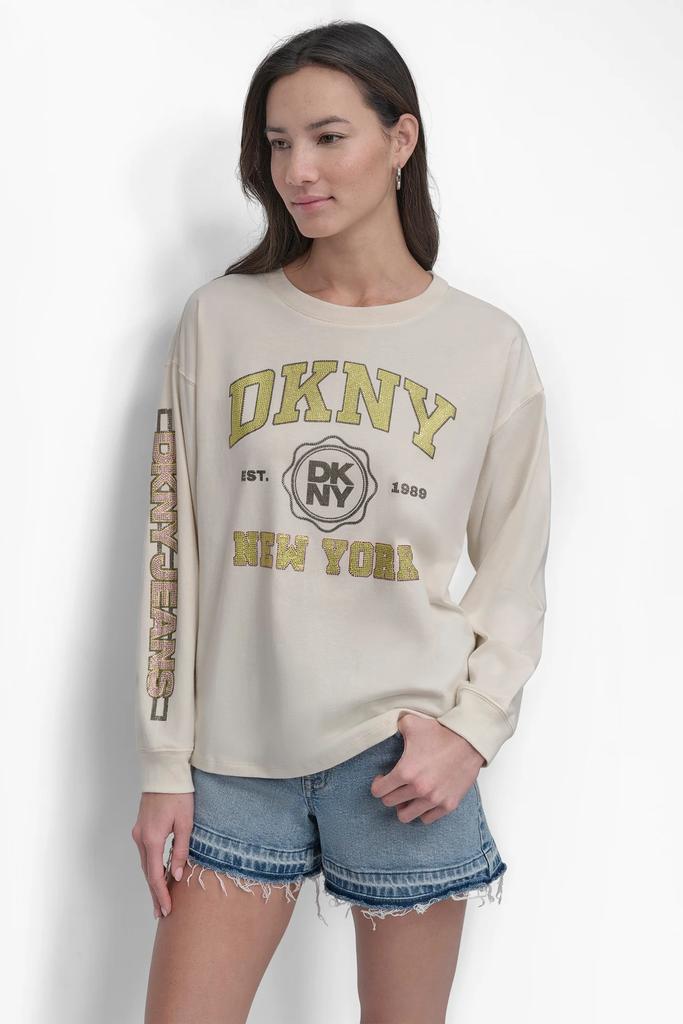 DKNY DKNY NEW YORK MULTI COLOR RHINESTONE LOGO