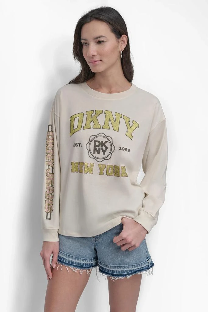 DKNY DKNY NEW YORK MULTI COLOR RHINESTONE LOGO 1