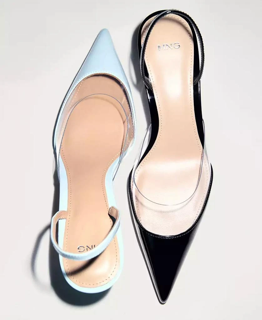 Mango Women's Vinyl Panel Heeled Shoes 6