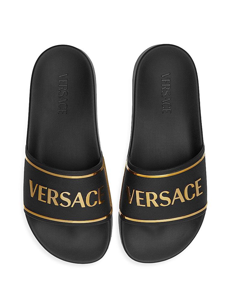 Versace Logo Slide Sandals