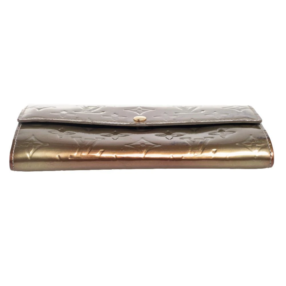 Louis Vuitton Louis Vuitton Gris Art Deco Monogram Vernis Sarah Wallet 6