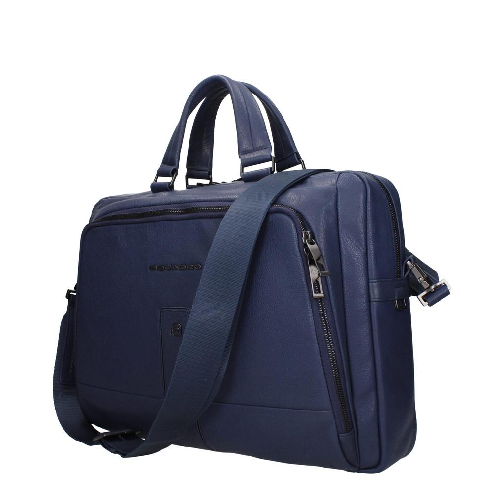 PIQUADRO Piquadro Blue Leather Business And Laptop Bags