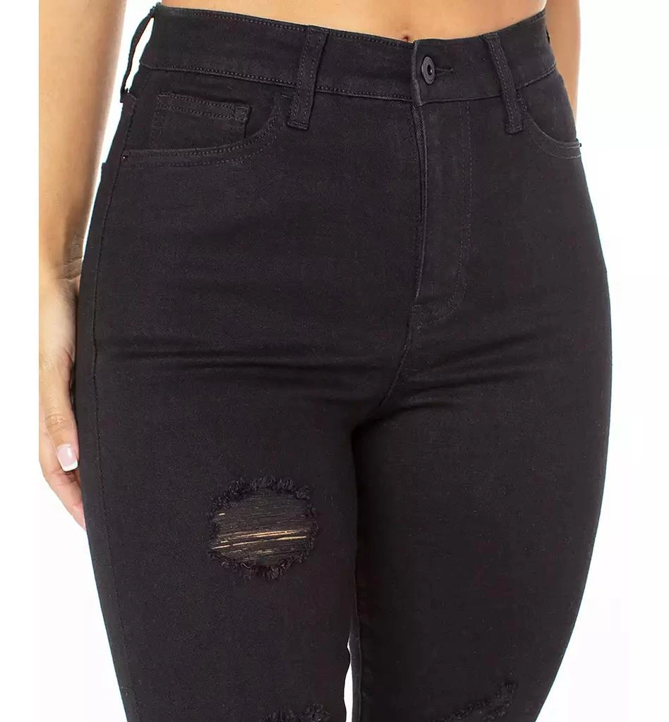 Celebrity Pink Juniors' High-Rise Distressed Curvy Skinny Jeans 4