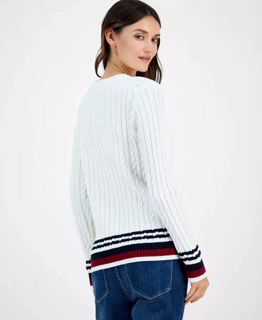 Tommy Hilfiger Women's Cotton Cable Knit Sweater 2