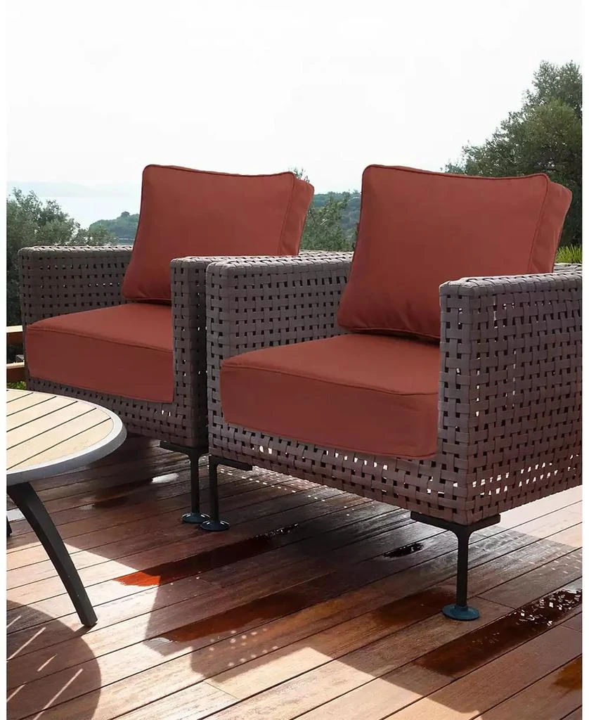 Aoodor Outdoor Patio Chair Cushions Set, Sunbrella Fabric Weather-Resistant Outdoor Cushion with Individual Pocket Springs 5