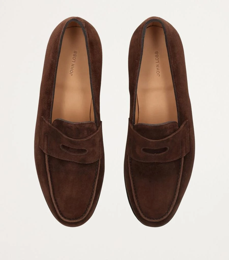 John Lobb Suede Lopez Loafers 4