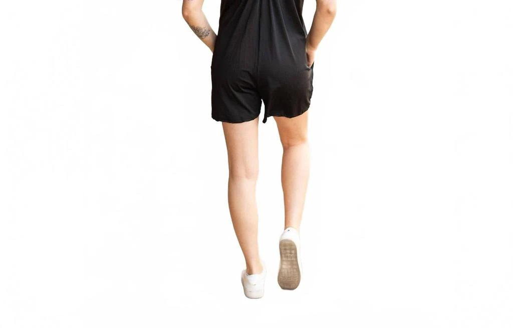 Julia Rose Krista Romper In Black 3