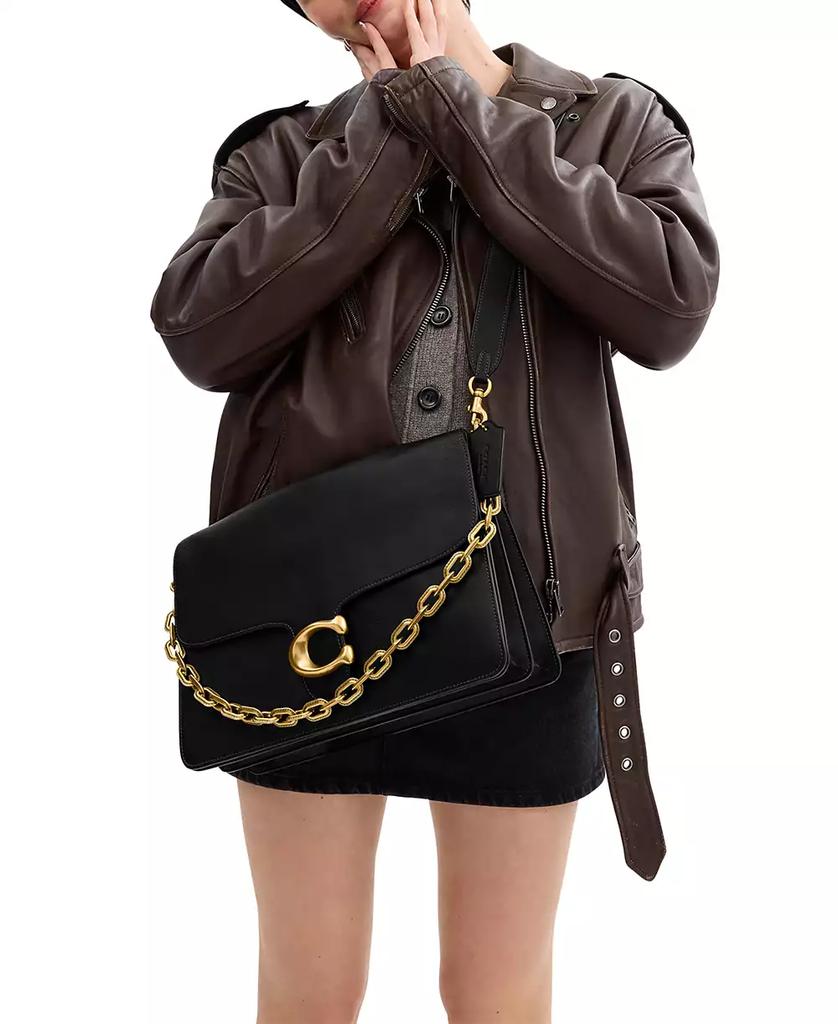 Coach Chain Tabby Leather Medium Shoulder Bag 35
