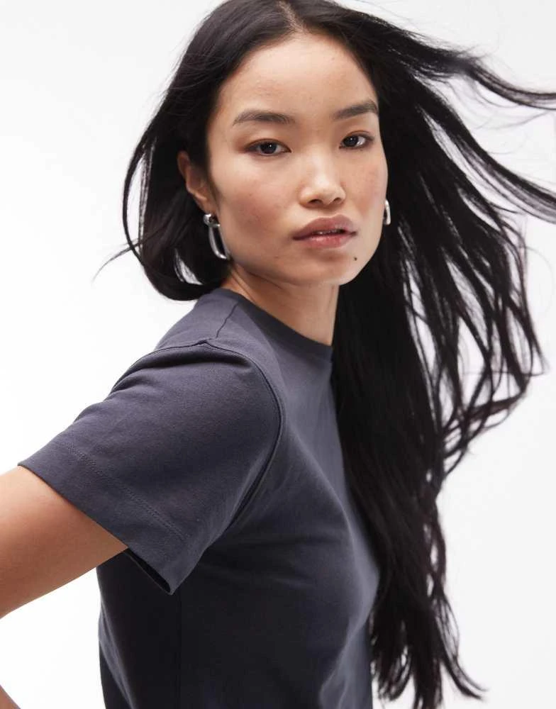 Topshop Topshop boxy tee in slate 3