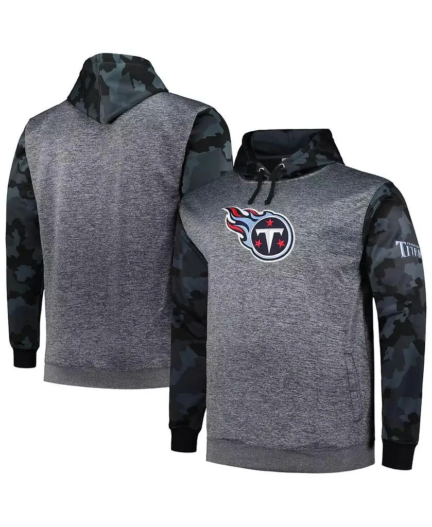 Fanatics Men's Heather Charcoal Tennessee Titans Big and Tall Camo Pullover Hoodie 1