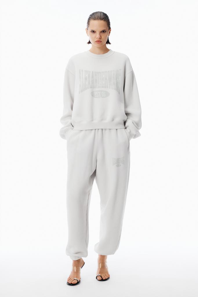 Alexander Wang Logo Cotton Terry Sweatpants