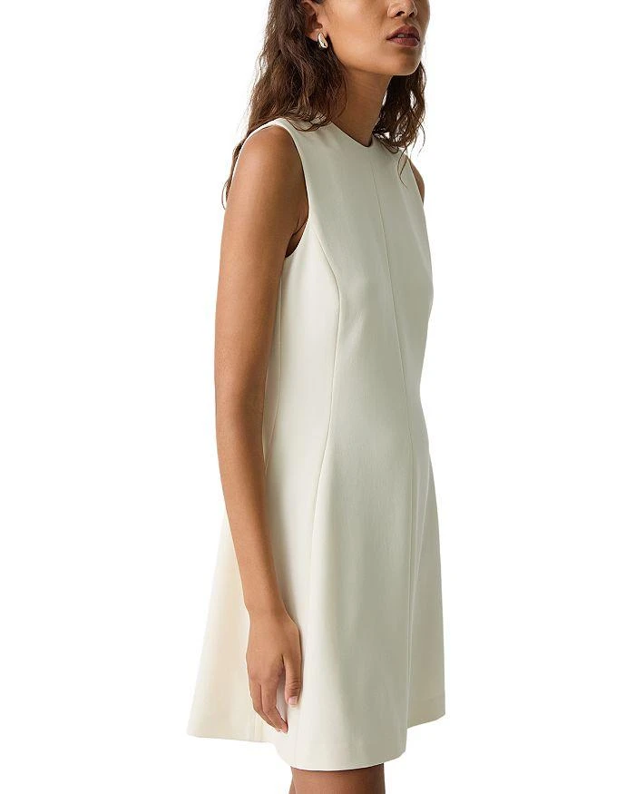 Theory A-Line Mini Dress in Checked Linen-Blend 4