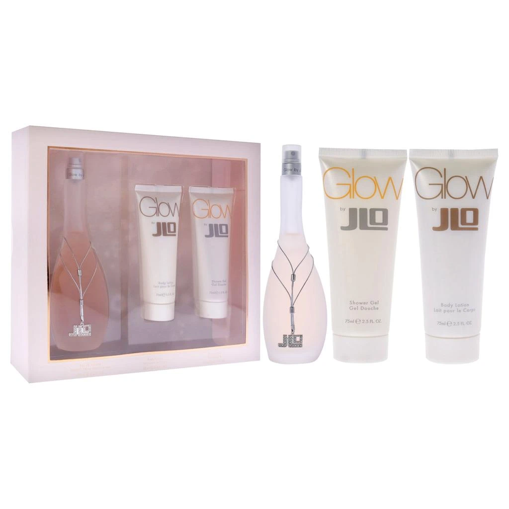 JENNIFER LOPEZ Glow by  for Women - 3 Pc Gift Set 3.4oz EDT Spray, 2.5oz Body Lotion, 2.5oz Shower Gel 1