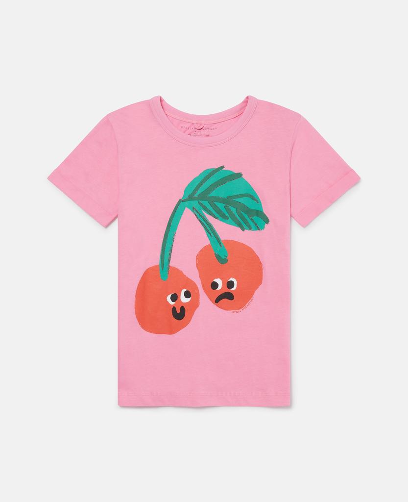 Stella McCartney Stella McCartney - Cherry Graphic T-Shirt, Pink, Size: 4
