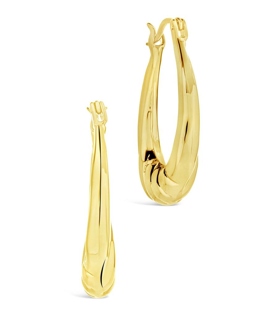 Sterling Forever Logan Twisted Statement Hoop Earrings