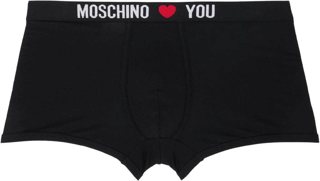 Moschino Two-Pack Black & White 'My Valentine' Boxers 4
