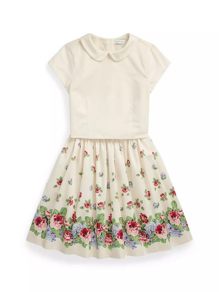 Ralph Lauren Girl's Sateen Floral Dress 1