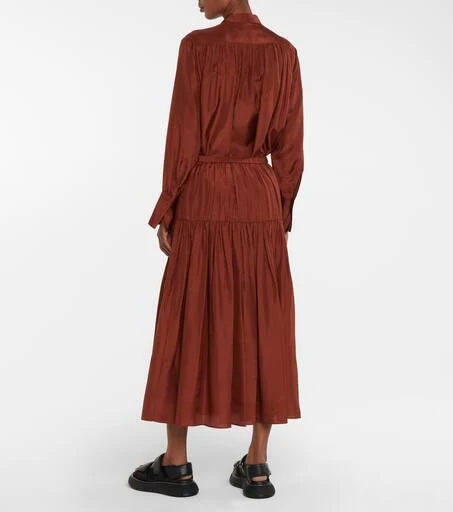 Joseph Safina pleated silk midi skirt 3