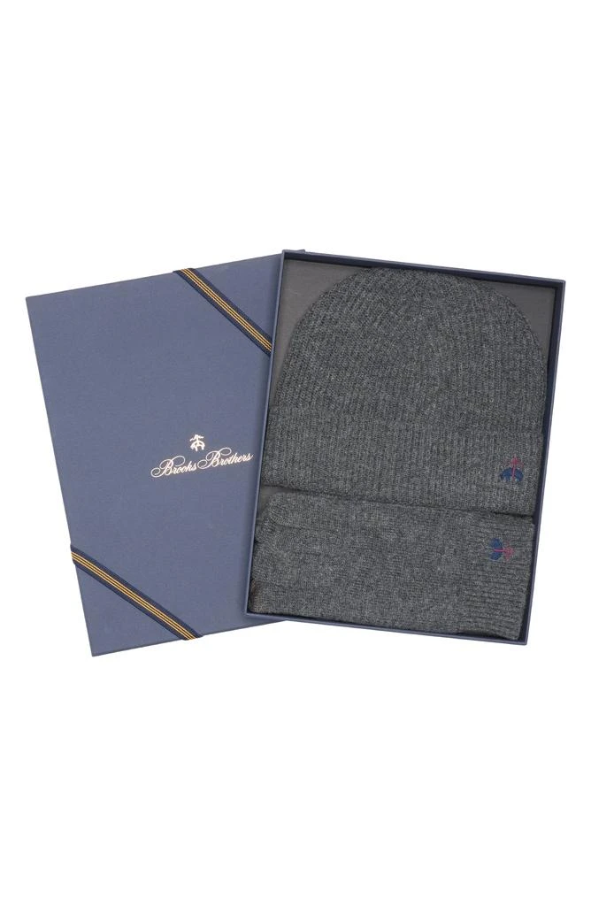 Brooks Brothers Wool Blend Beanie 
Gloves Set 2