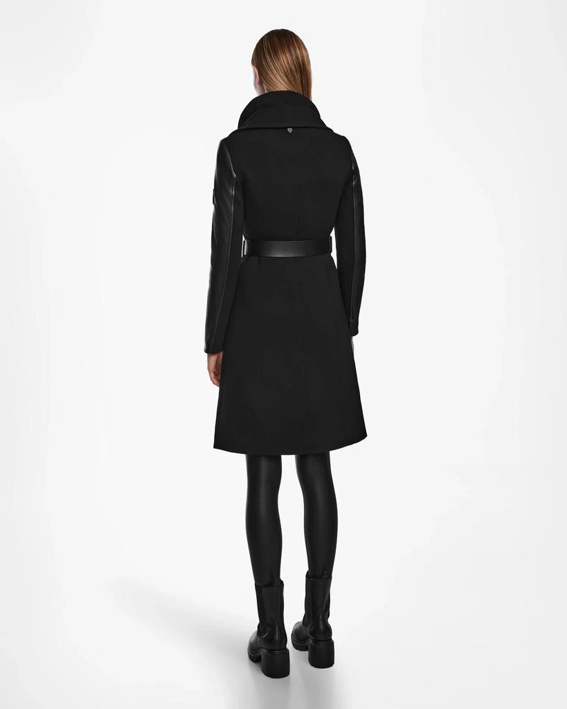 RUDSAK CELESTE WOMEN'S COAT WITH LEATHER SLEEVES 4