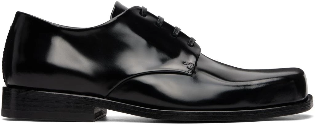 Ami Men’s black leather lace up dress shoes size 43 BLACK Black Cow Leather Derbies Shoes | Ami Paris main image 3